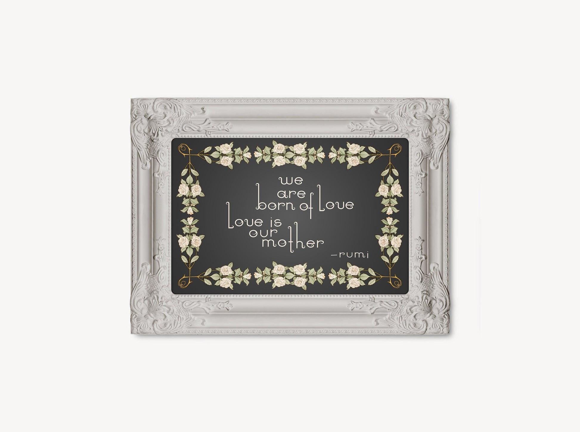 Rumi Poem Poster - Quote Bohemian Art - Print Poster With Design no frame - Love Poem