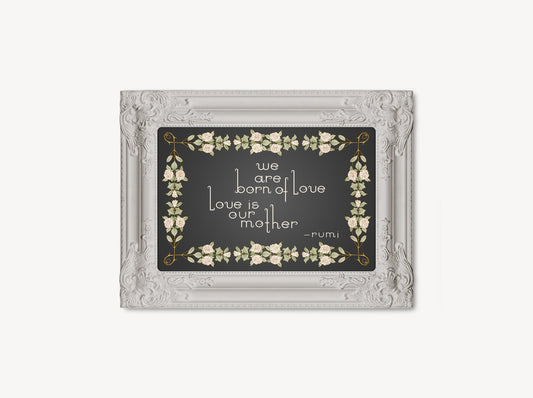 Rumi Poem Poster Bohemian Art Print No Frame Premium Archival Smooth Matte Fine Art Paper Decor by My Store