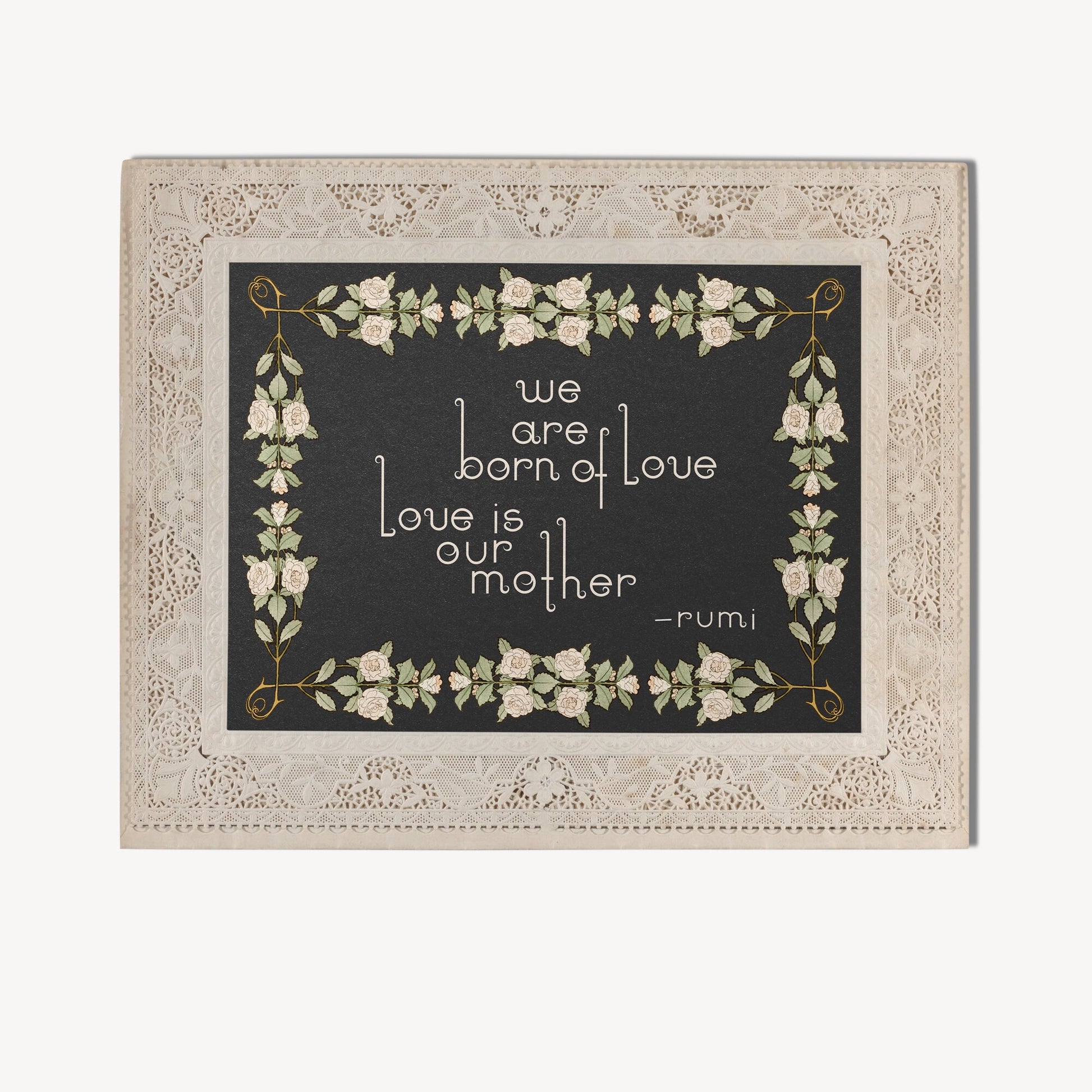 Rumi Poem Poster - Quote Bohemian Art - Print Poster With Design no frame - Love Poem