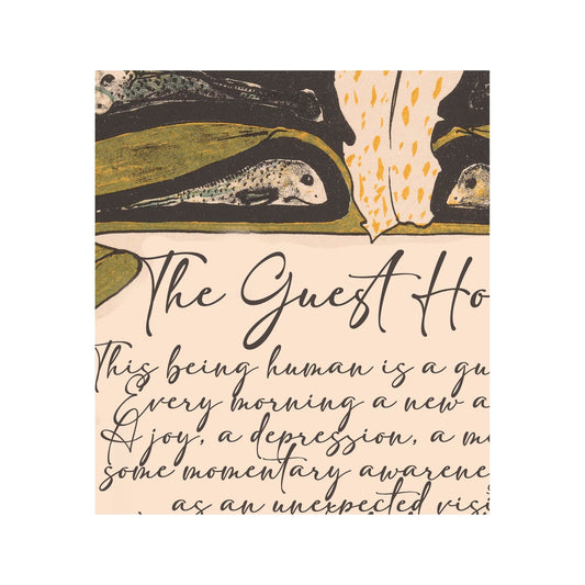 The Guest House Rumi Poem Poster Customizable Bohemian Art by My Store