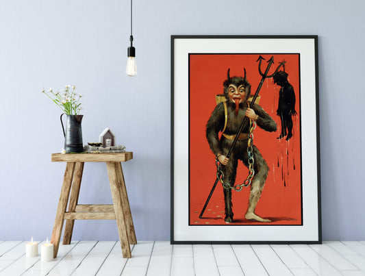 Krampus Christmas Holiday Card Poster Print No Frame by My Store