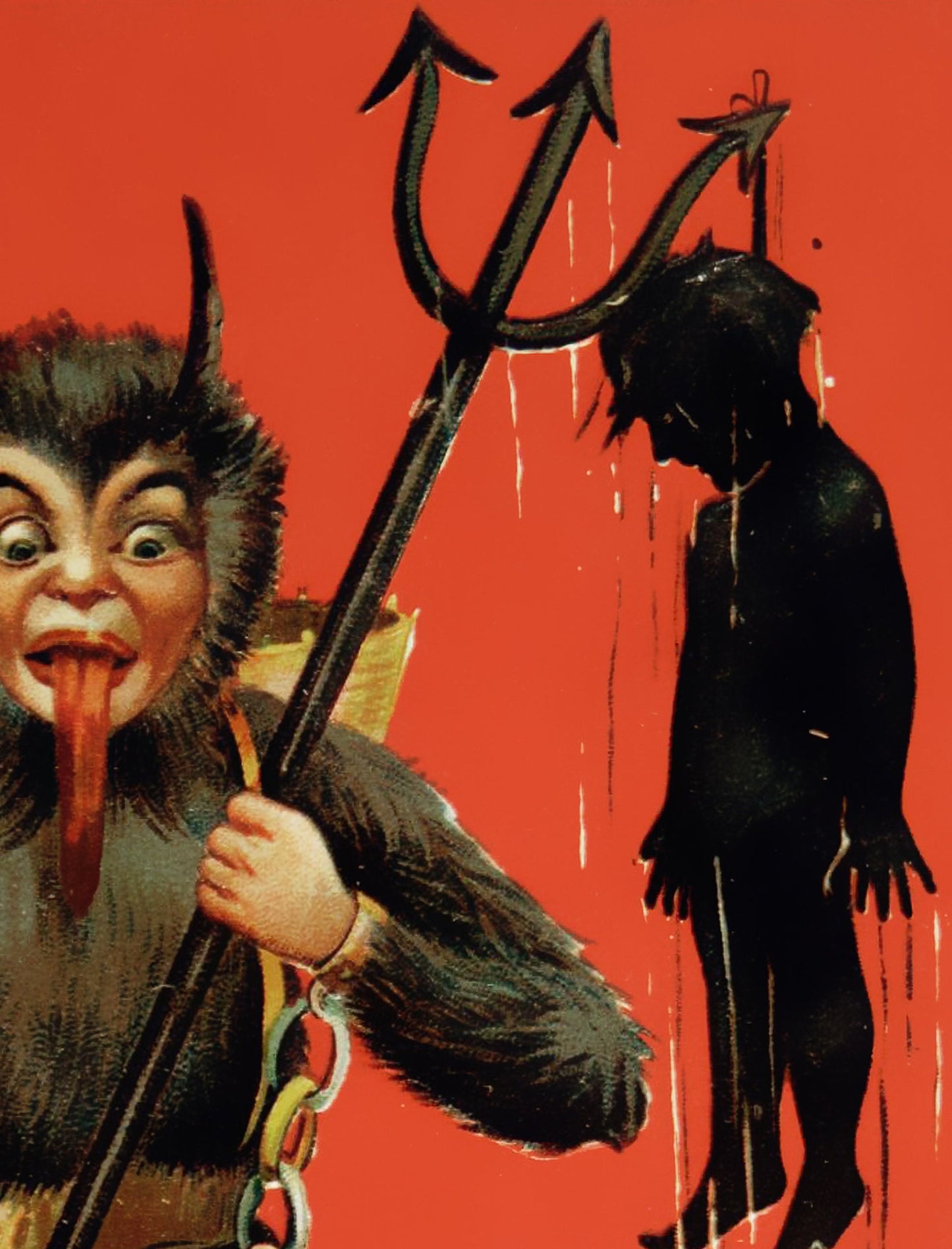 Christmas Print - Krampus Christmas Holiday Card Poster Print, No Frame