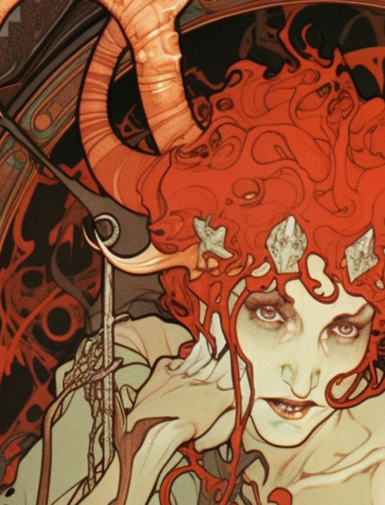 The Devil - Tarot Card Print - Tarot Card The Devil Card Poster, No Frame