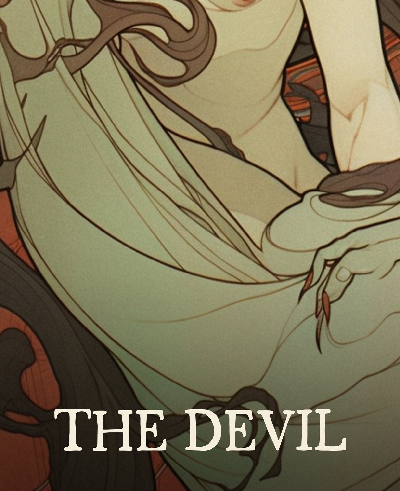 The Devil - Tarot Card Print - Tarot Card The Devil Card Poster, No Frame