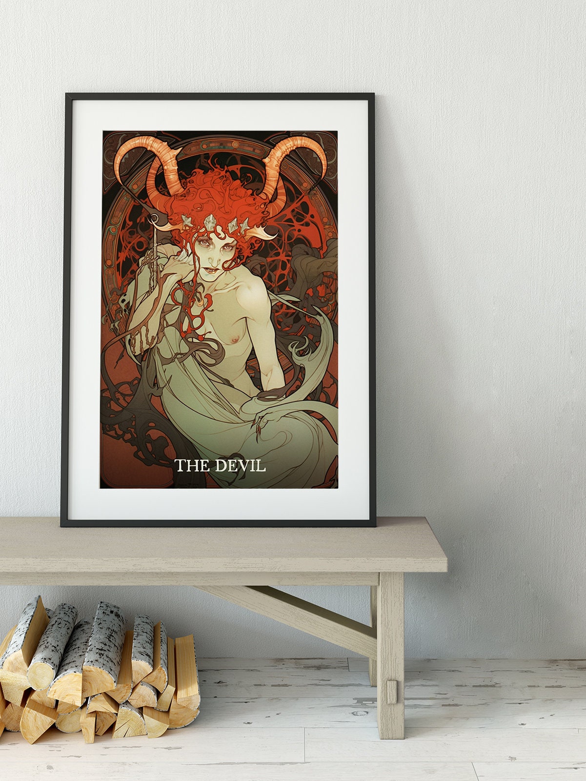 The Devil - Tarot Card Print - Tarot Card The Devil Card Poster, No Frame