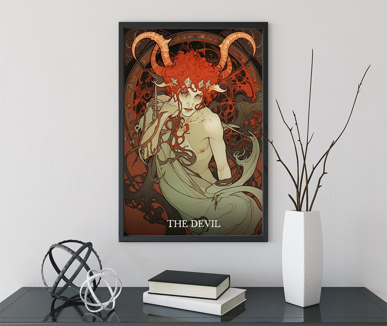 The Devil - Tarot Card Print - Tarot Card The Devil Card Poster, No Frame