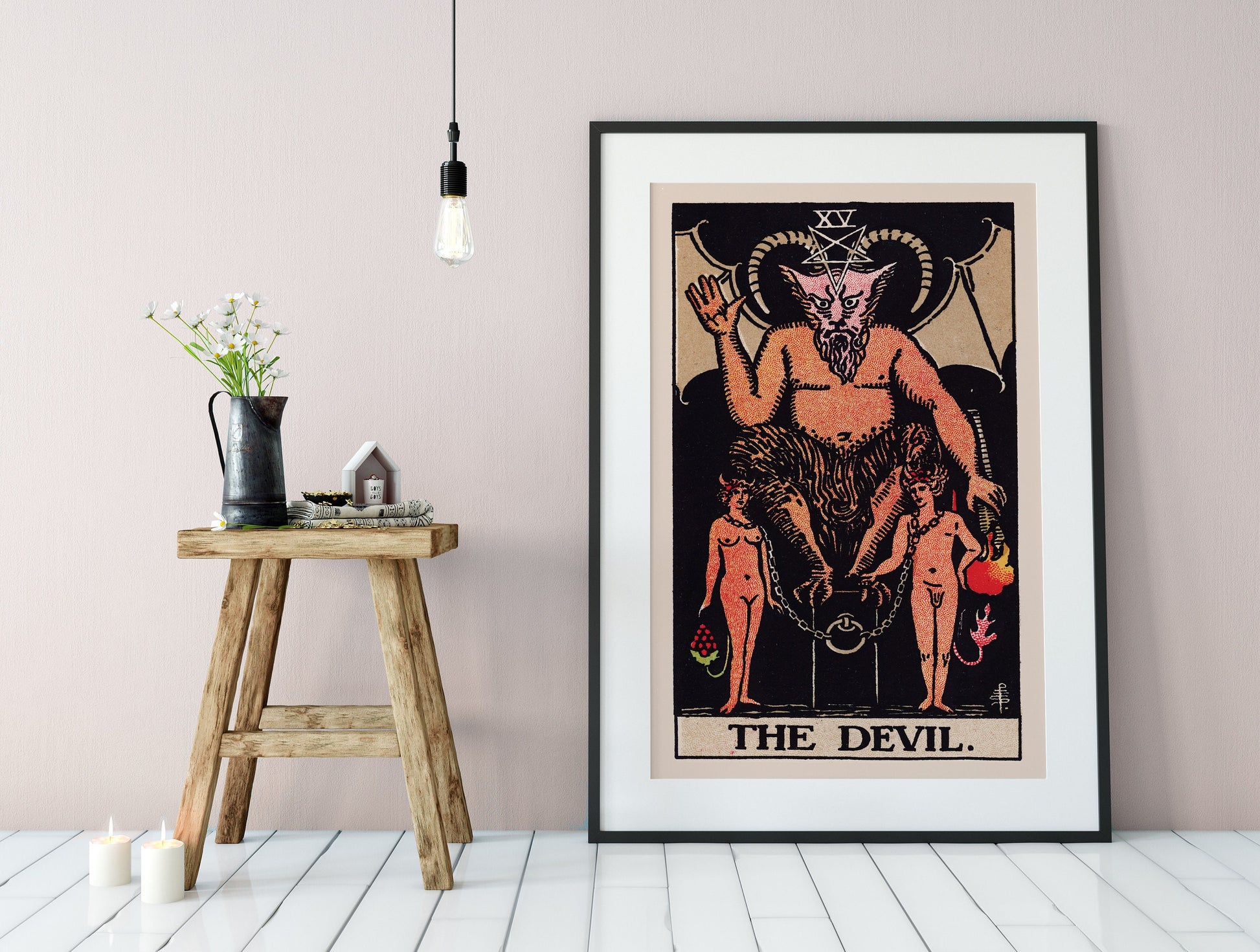 The Devil - Tarot Card Print - Tarot Card The Devil Card Poster, No Frame