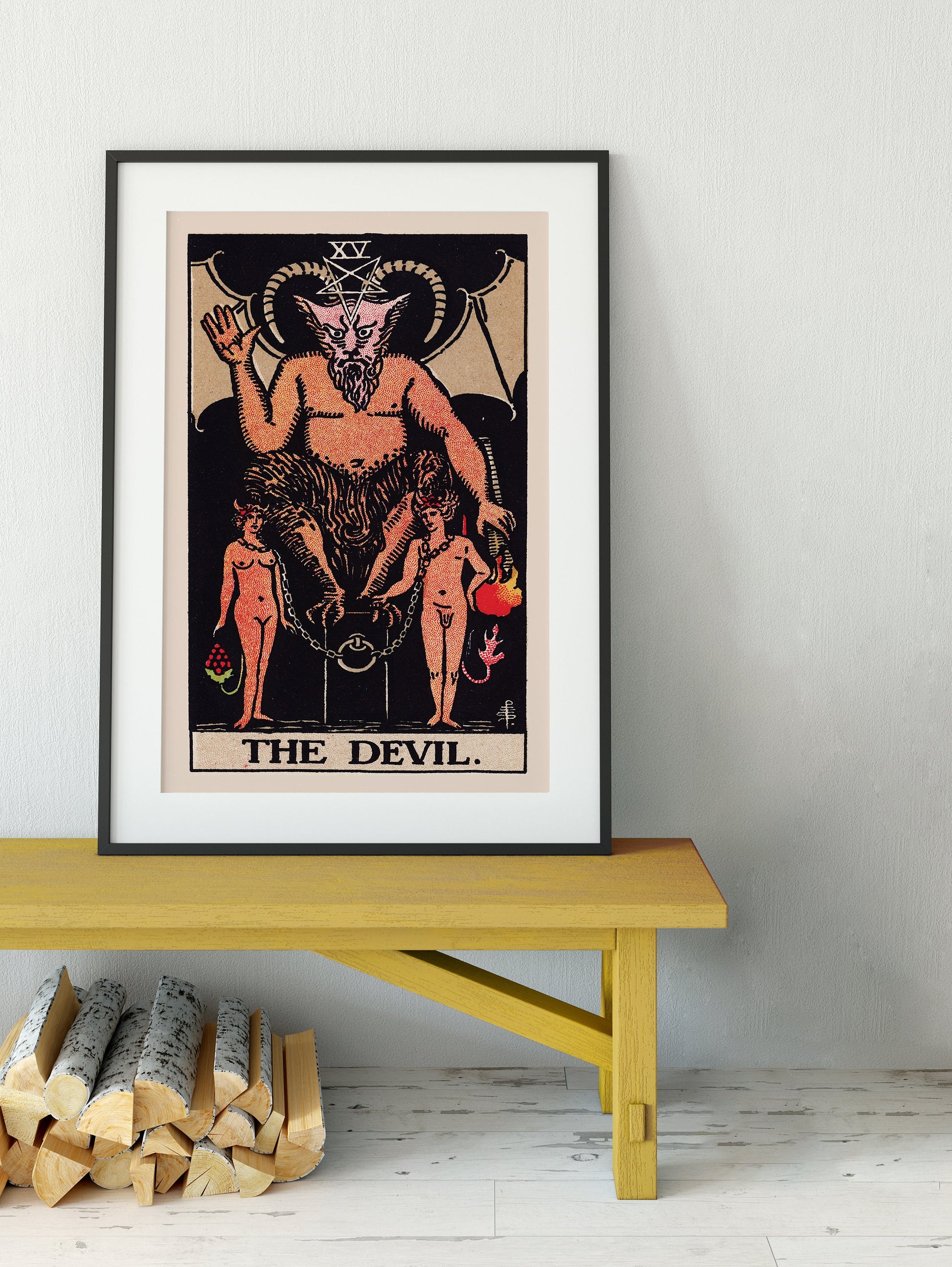 The Devil - Tarot Card Print - Tarot Card The Devil Card Poster, No Frame