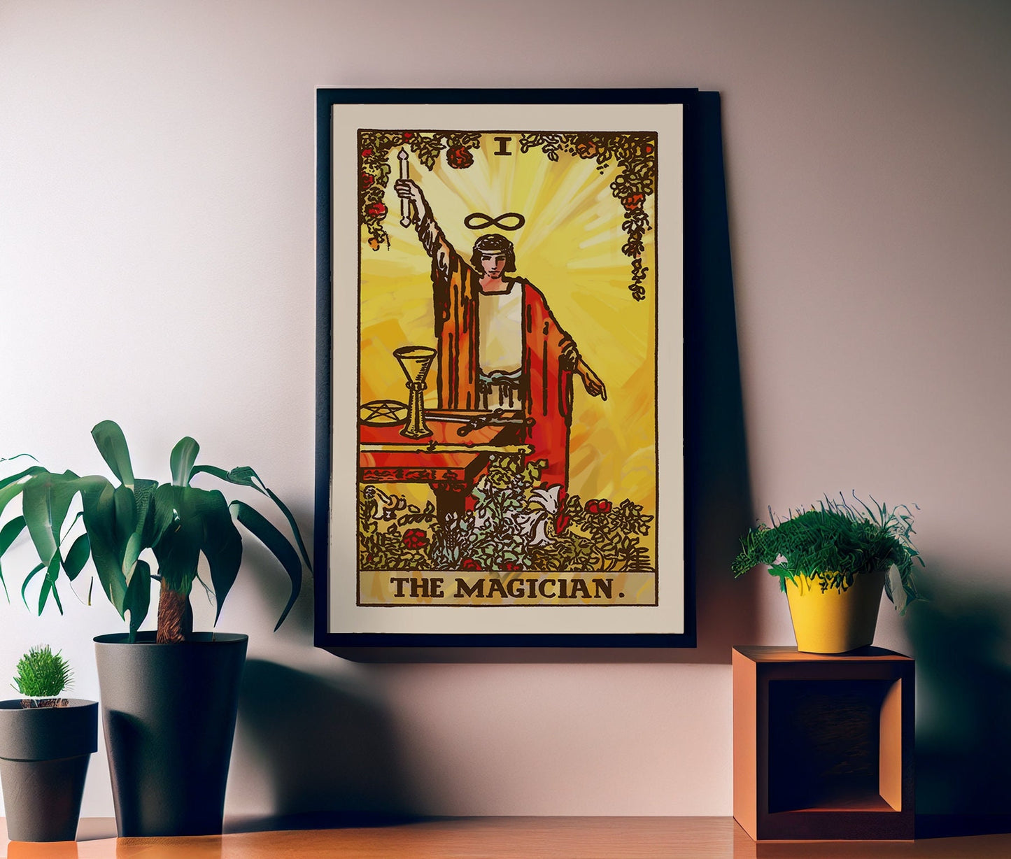 The Magician - Painted Tarot Card Print - The Magician Card Painted Poster, No Frame