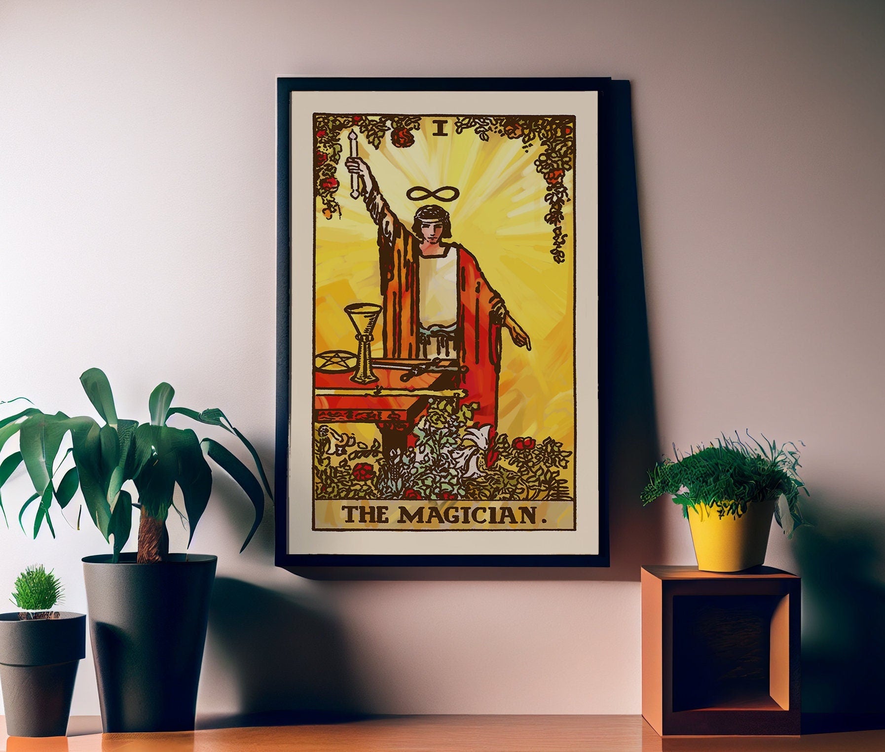 The Magician - Painted Tarot Card Print - The Magician Card Painted Poster, No Frame