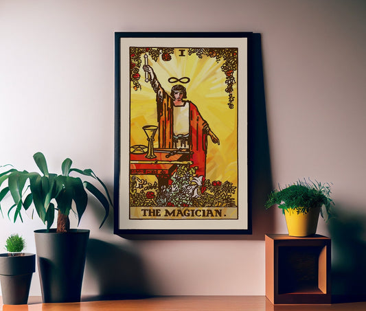 The Magician - Painted Tarot Card Print - The Magician Card Painted Poster, No Frame