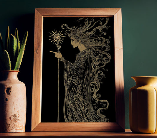 The Magician- Tarot Card Print - The Magician Card Poster, No Frame