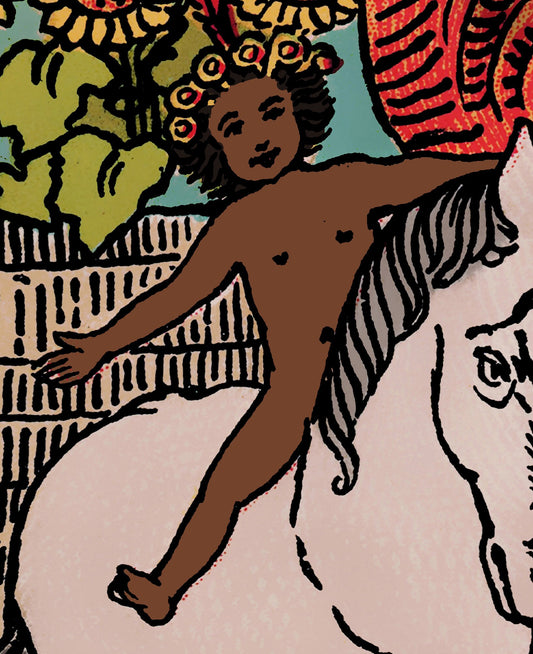 The Sun Tarot Card Print No Frame Poster Sunflower Radiant Design by My Store