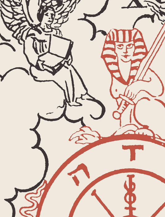 Wheel Of Fortune Tarot Card Print Boho Wall Art No Frame by My Store