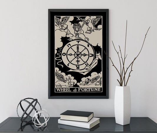 Wheel of Fortune - Tarot Card Print - Tarot Card The Wheel of Fortune Card Poster, No Frame