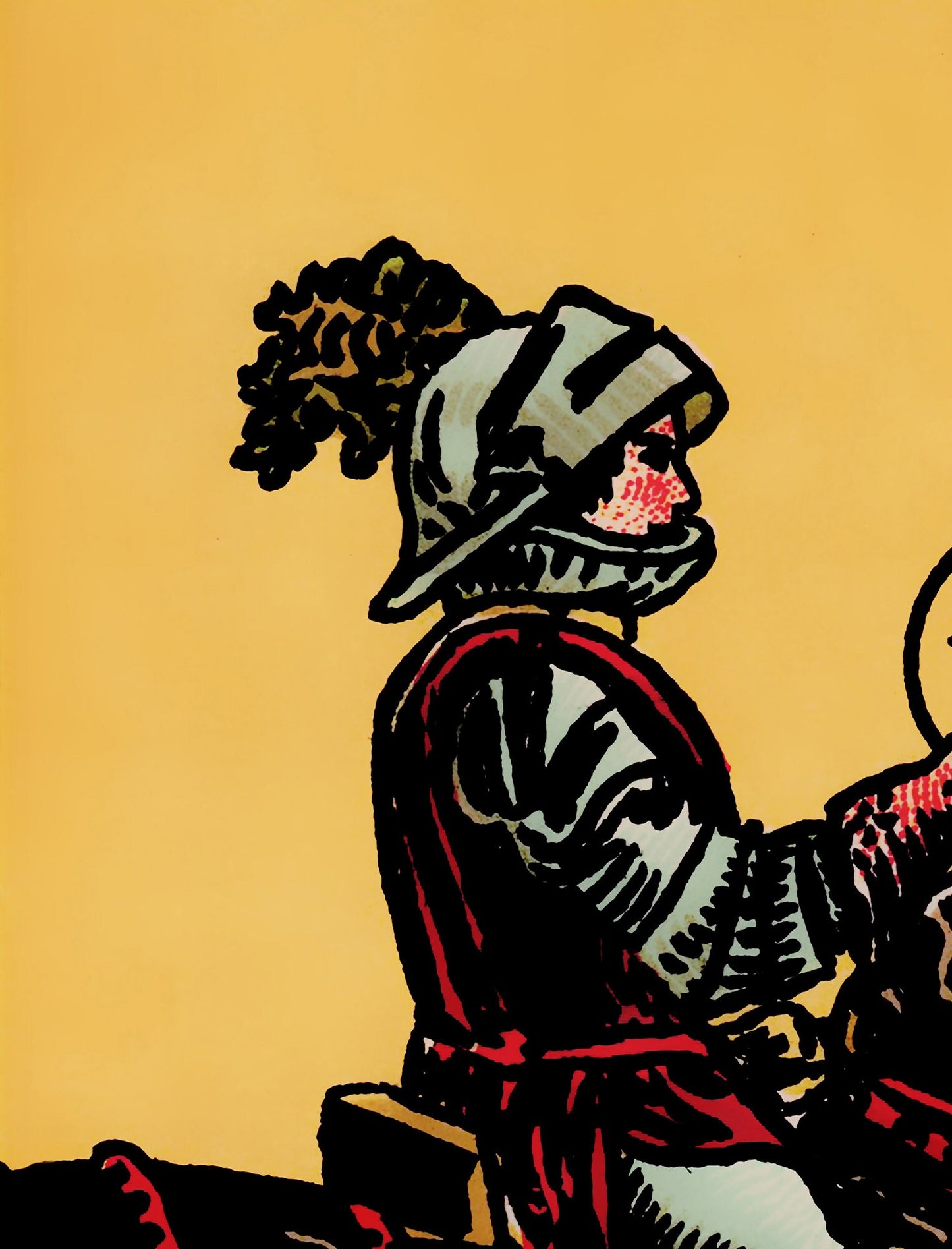 Knight of Pentacles- Tarot Card Print - The Knight of Pentacles Card Poster, No Frame