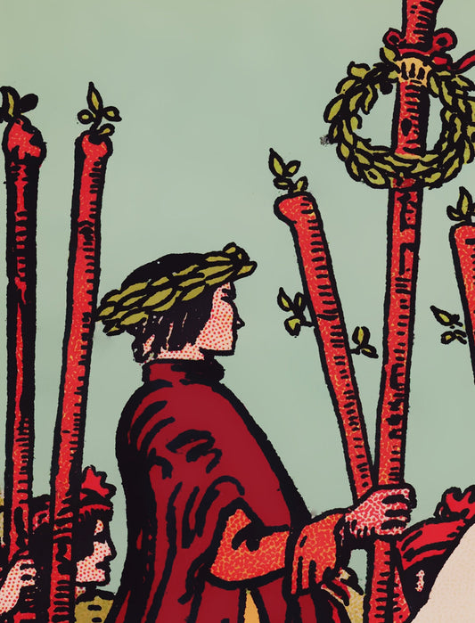 Six of Wands Tarot Card Print Poster No Frame by My Store