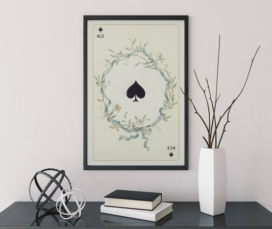Ace of Spades Playing Card Print - No Frame