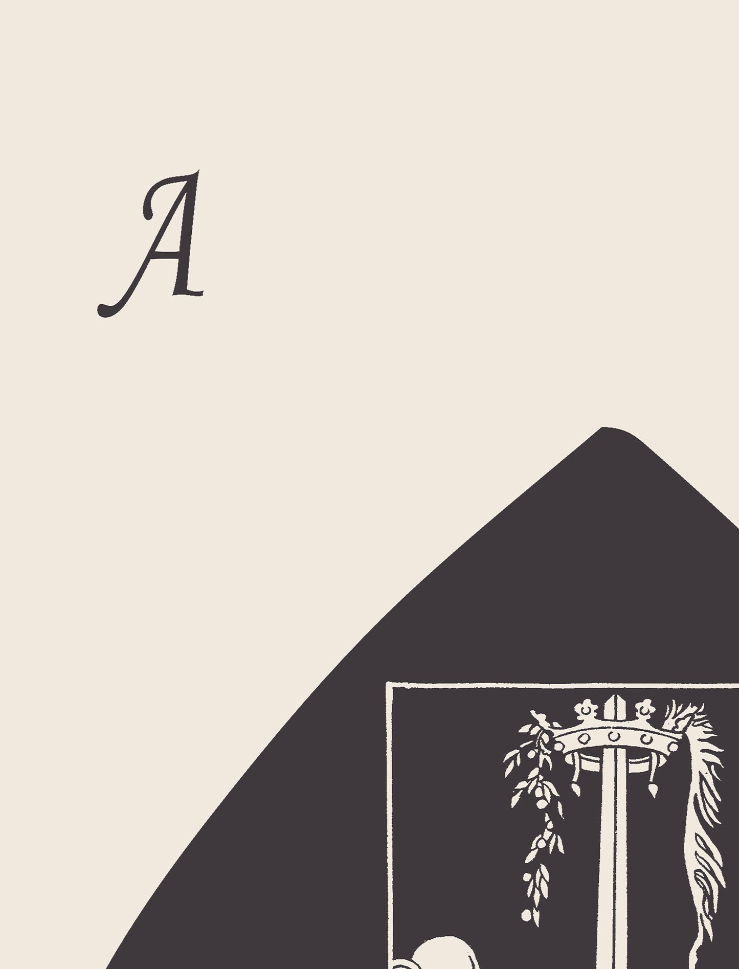 Ace of Swords- Tarot Card Print - The Ace Of Spades Playing Card Poster, No Frame