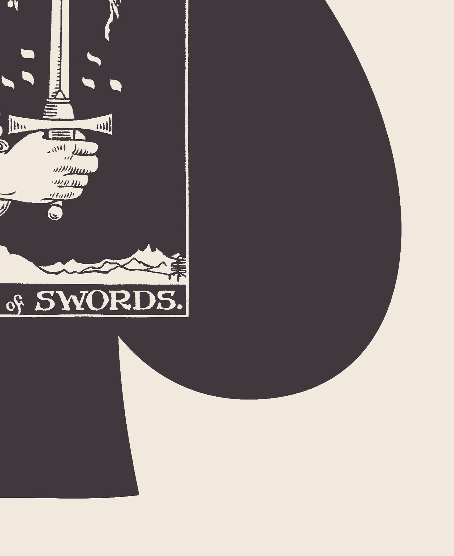 Ace of Swords- Tarot Card Print - The Ace Of Spades Playing Card Poster, No Frame