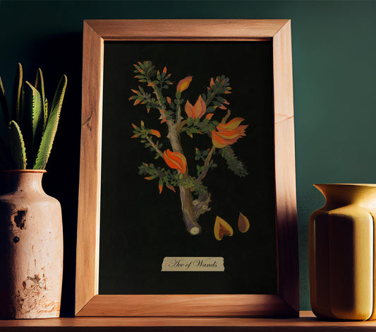 Ace Of Wands Tarot Print Unframed Poster No Frame Wall Art For Inspiration And Creative Beginnings by My Store