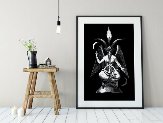 Baphomet Poster - "As Above So Below" - Eliphas Levi (No Frame)