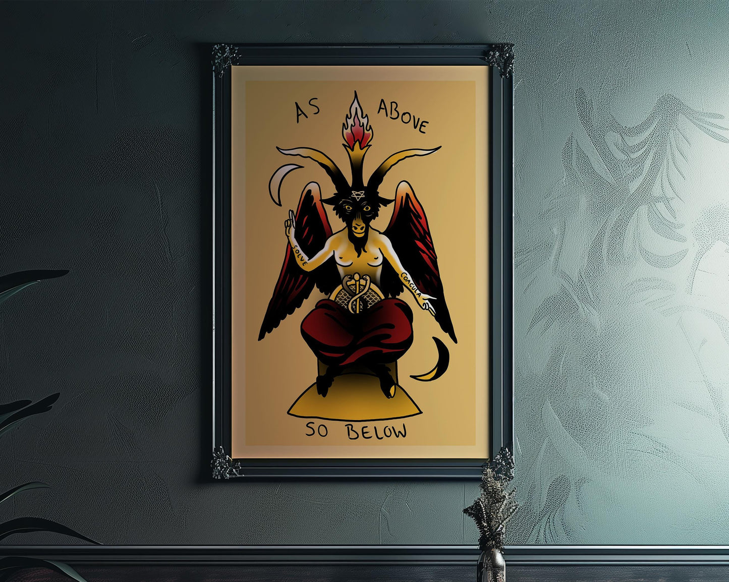 Baphomet Tattoo Poster - "As Above So Below" (No Frame)