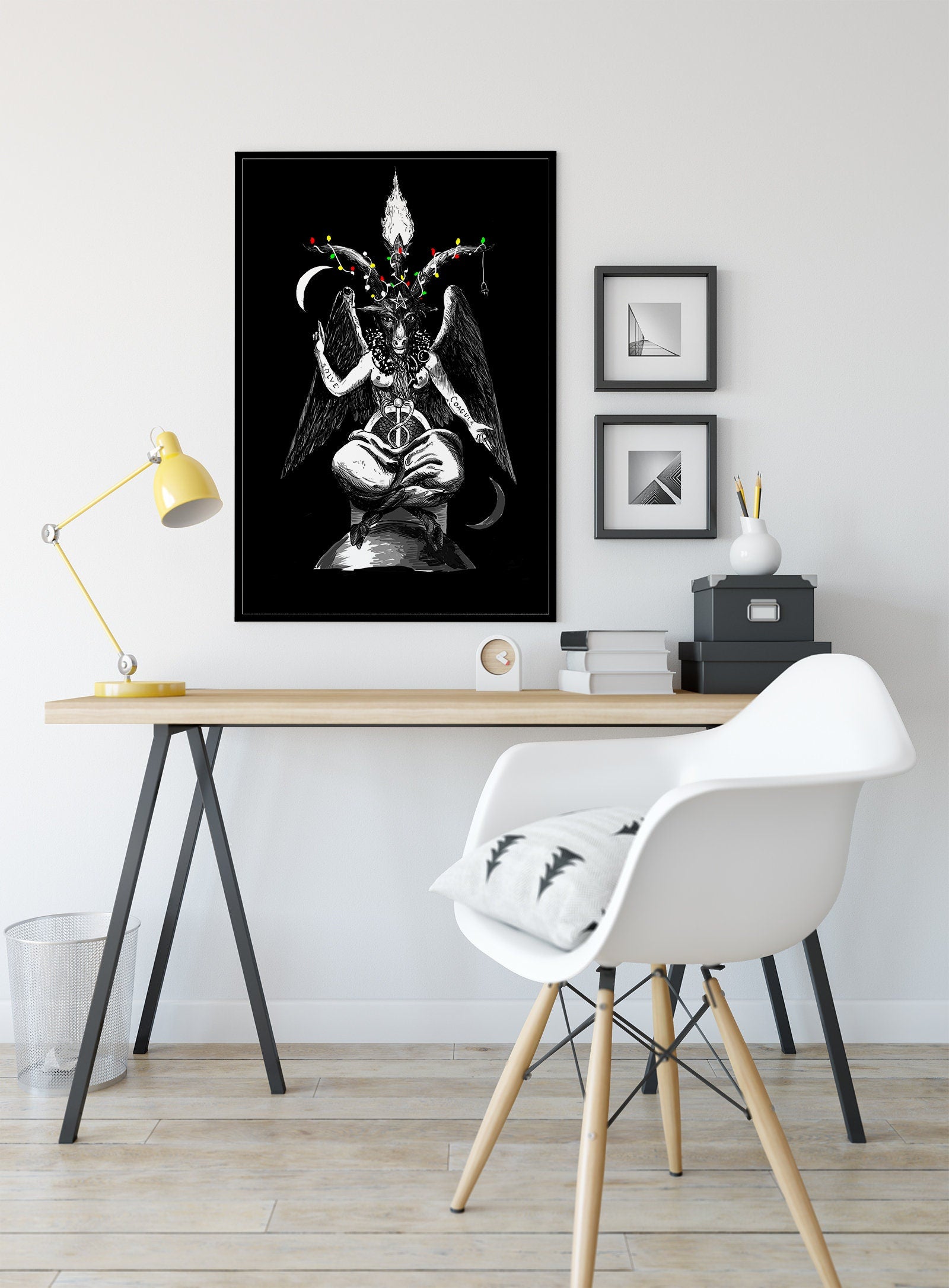 Christmas Print Baphomet Poster - "As Above So Below" - Eliphas Levi (No Frame)