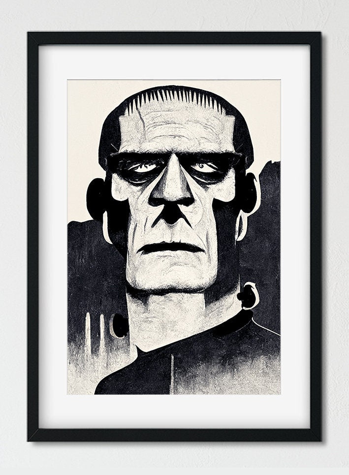 Classic Monsters Pop Art Prints Dracula, Frankenstein, The Mummy, and the Bride of Frankenstein Posters Halloween Prints (No Frame)