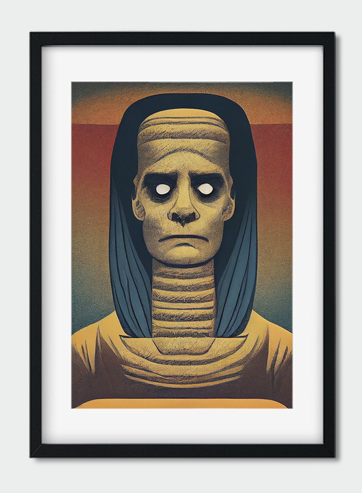 Classic Monsters Pop Art Prints Dracula, Frankenstein, The Mummy, and the Bride of Frankenstein Posters Halloween Prints (No Frame)