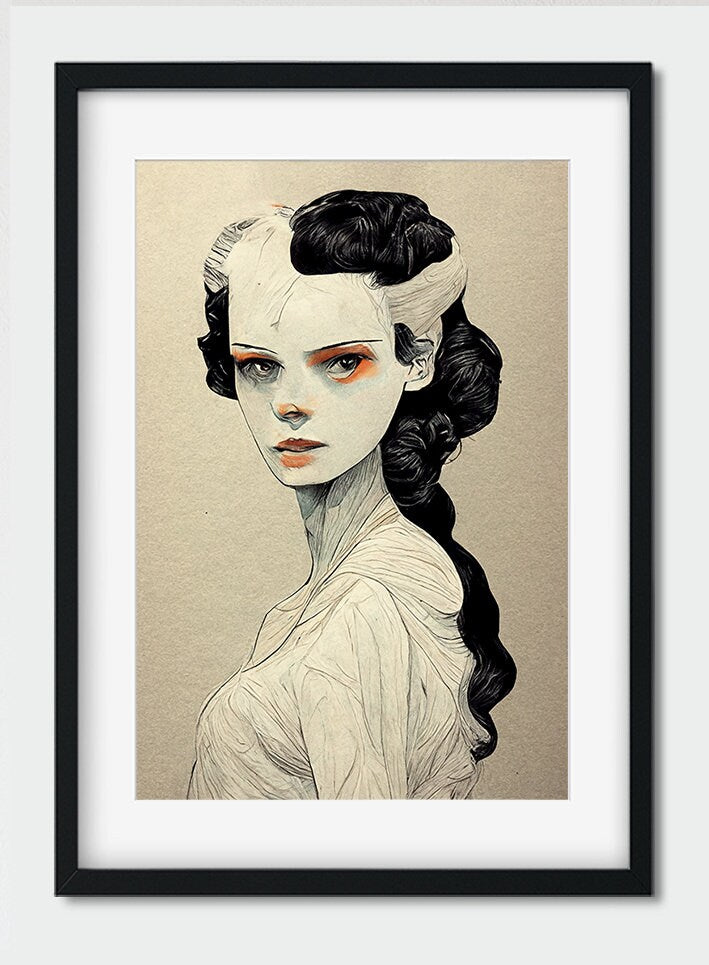 Classic Monsters Pop Art Prints Dracula, Frankenstein, The Mummy, and the Bride of Frankenstein Posters Halloween Prints (No Frame)