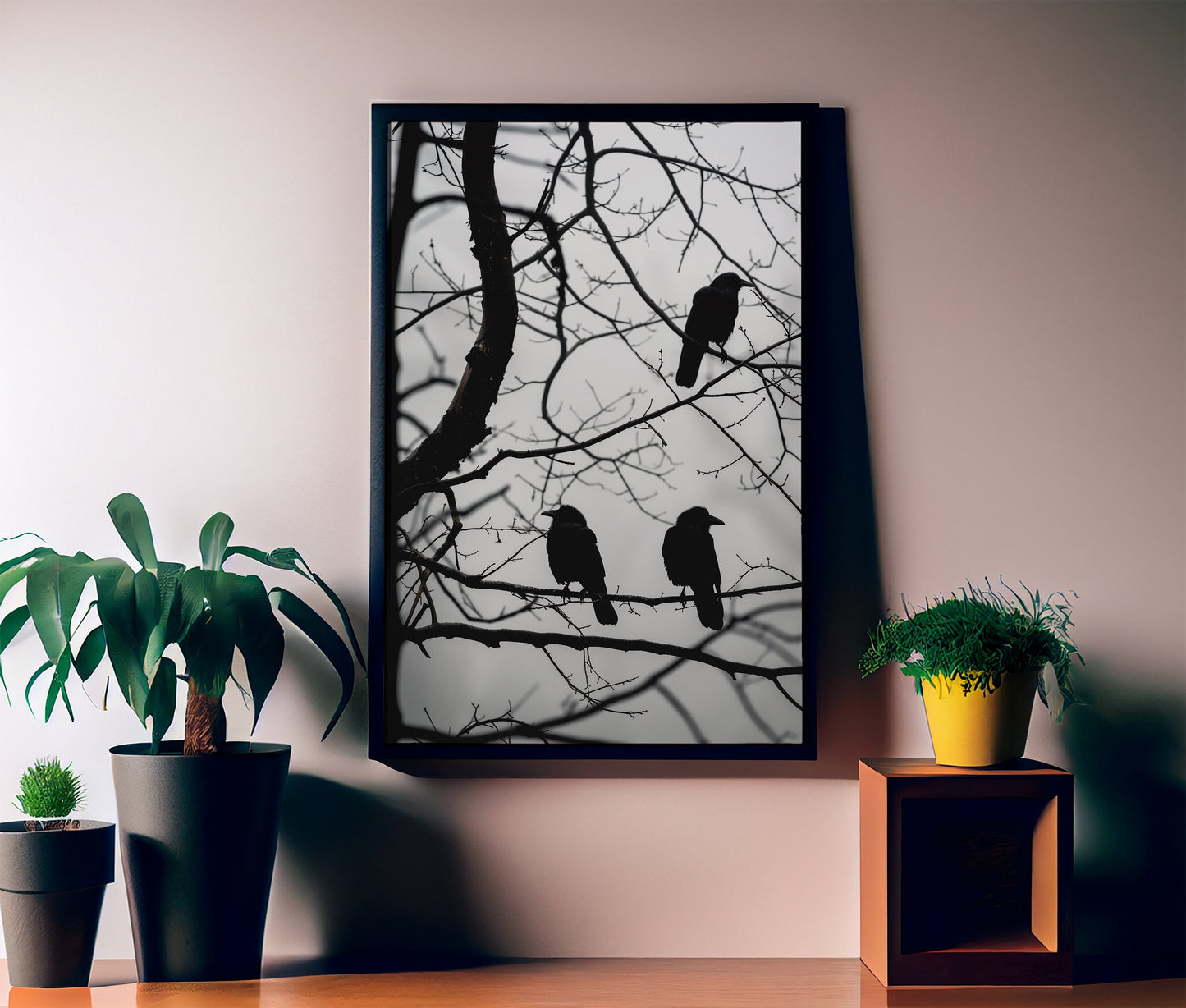 Crows in Tree Poster - Gothic Poster - Cottagecore Gothic - Victorian Gothic Ravens in tree, No Frame