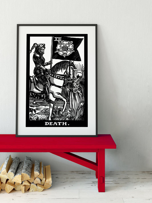 Death - Tarot Card Print - The Death Card Poster, No Frame