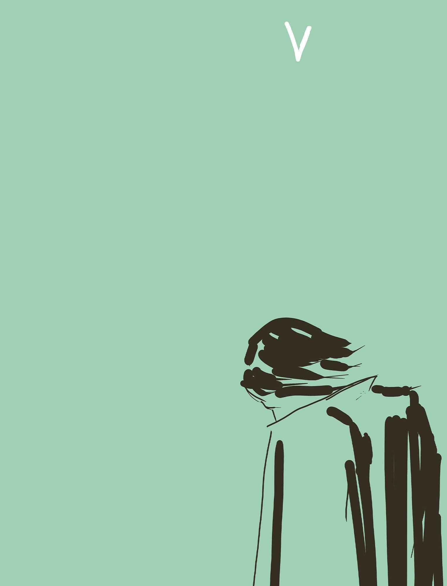 Five of Cups - Tarot Card Print from the Green Menagerie Deck Coming To Kickstarter Soon - The Five of Cups Card Poster, No Frame