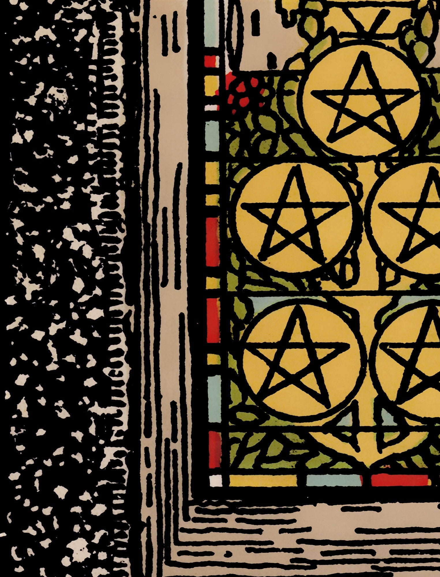 Five of Pentacles- Tarot Card Print - The Five of Pentacles Card Poster, No Frame