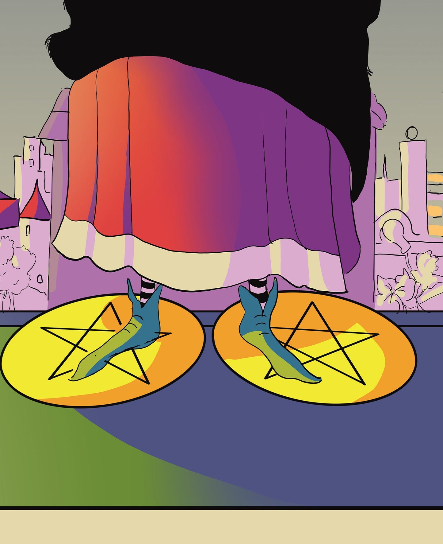 Four of Pentacles- Tarot Card Print from the Green Menagerie Tarot - The Four of Pentacles Card Poster, No Frame