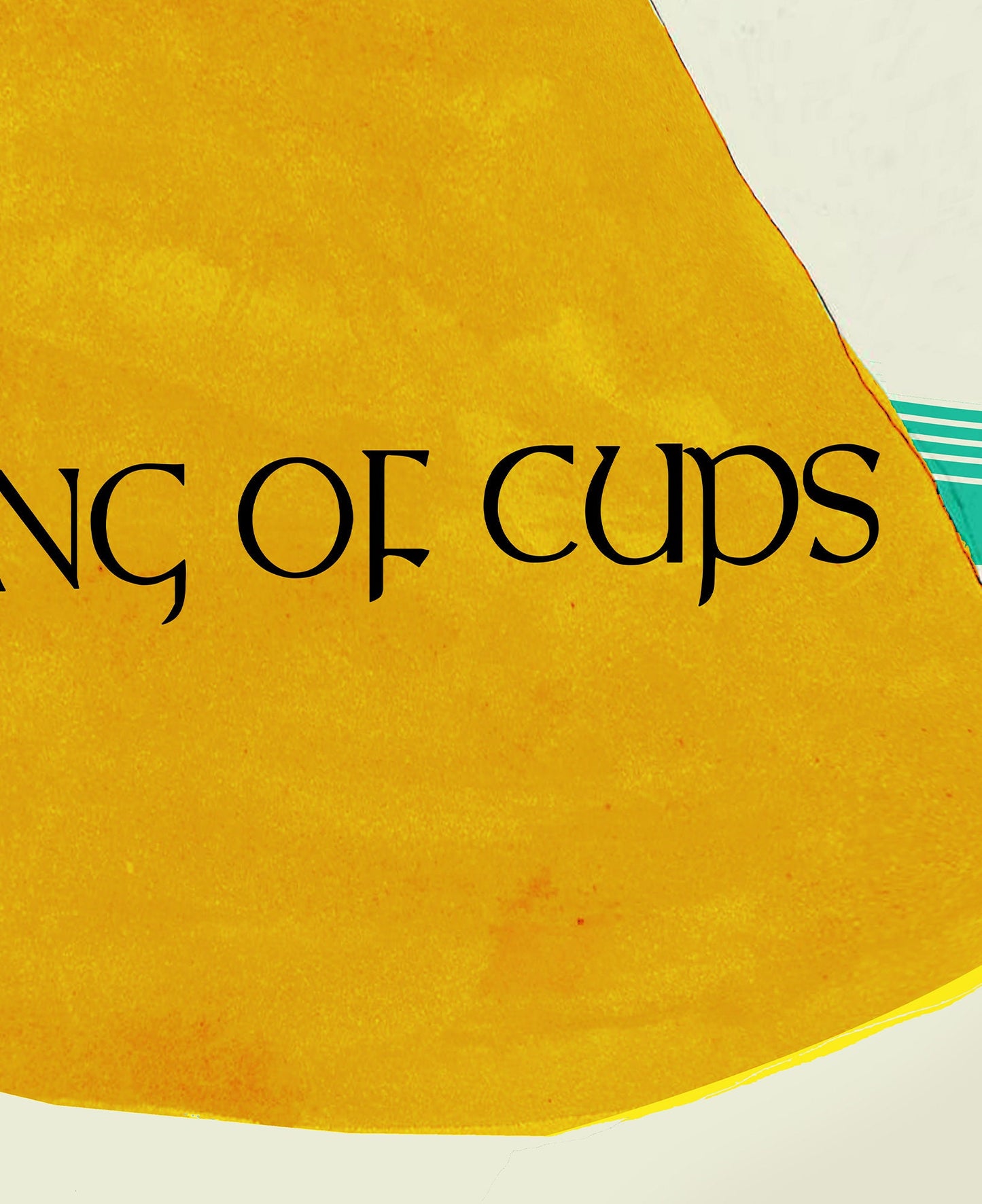 King of Cups- Tarot Card Print From the Green Menagerie Deck Coming to Kickstarter Soon - The King of Cups Card Poster, No Frame