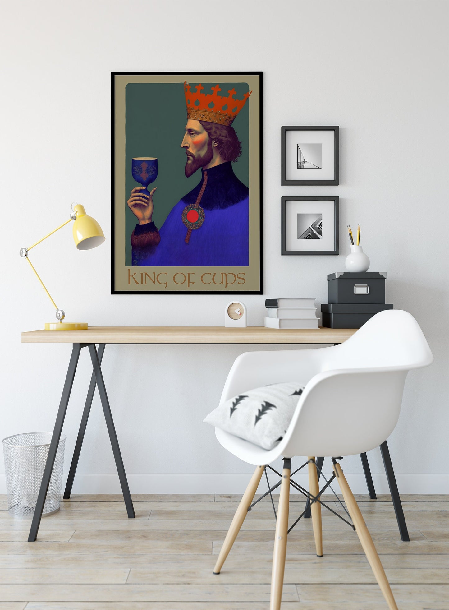 King of Cups- Tarot Card Print - The King of Cups Card Poster, No Frame