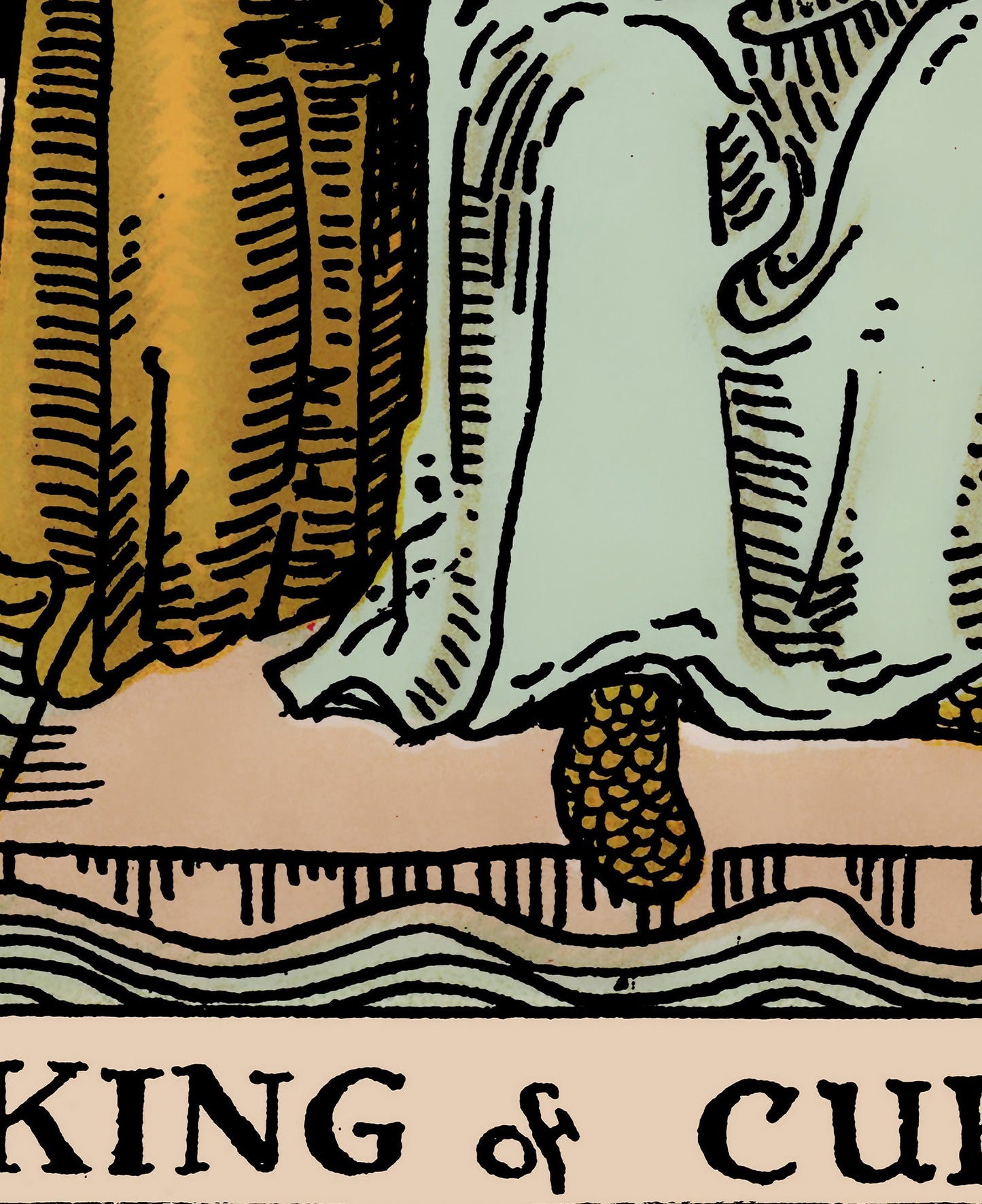 King of Cups- Tarot Card Print - The King of Cups Card Poster, No Frame