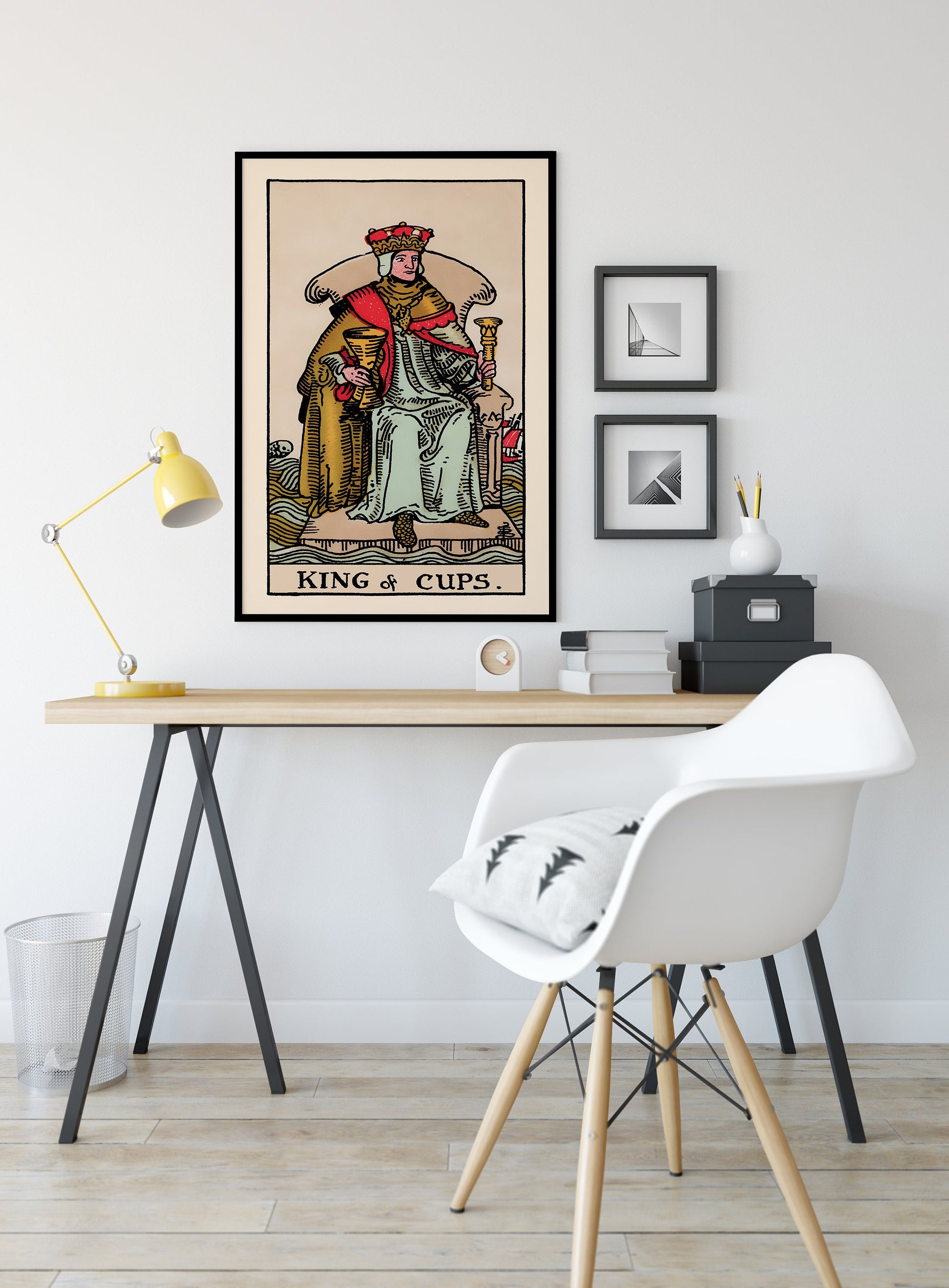 King of Cups- Tarot Card Print - The King of Cups Card Poster, No Frame