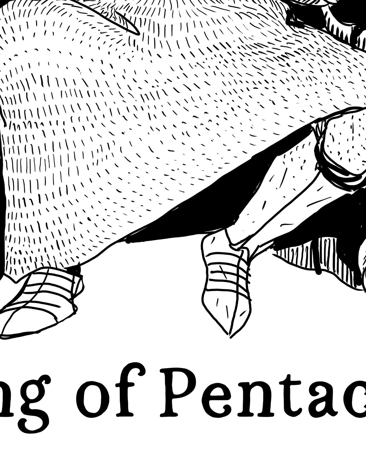 King of Pentacles- Tarot Card Print - The King of Pentacles Card Poster by Printagrams, No Frame