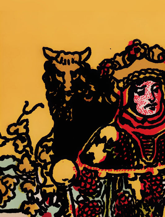 King Of Pentacles Tarot Card Print Poster No Frame Premium Prosperity Wall Art For Living Room by My Store