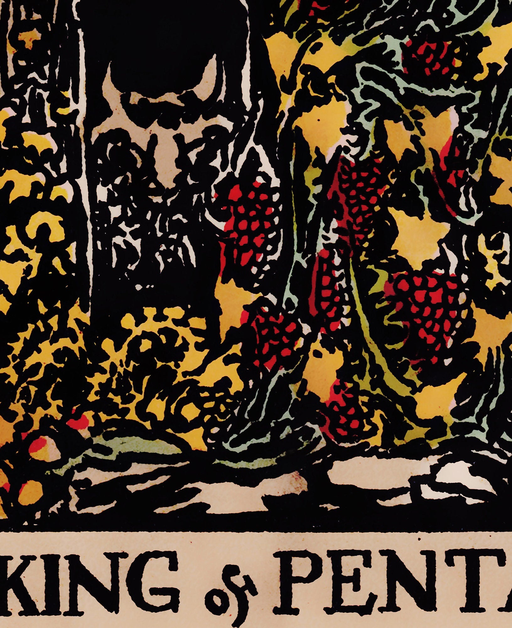 King Of Pentacles- Tarot Card Print - The King Of Pentacles Card Poster, No Frame