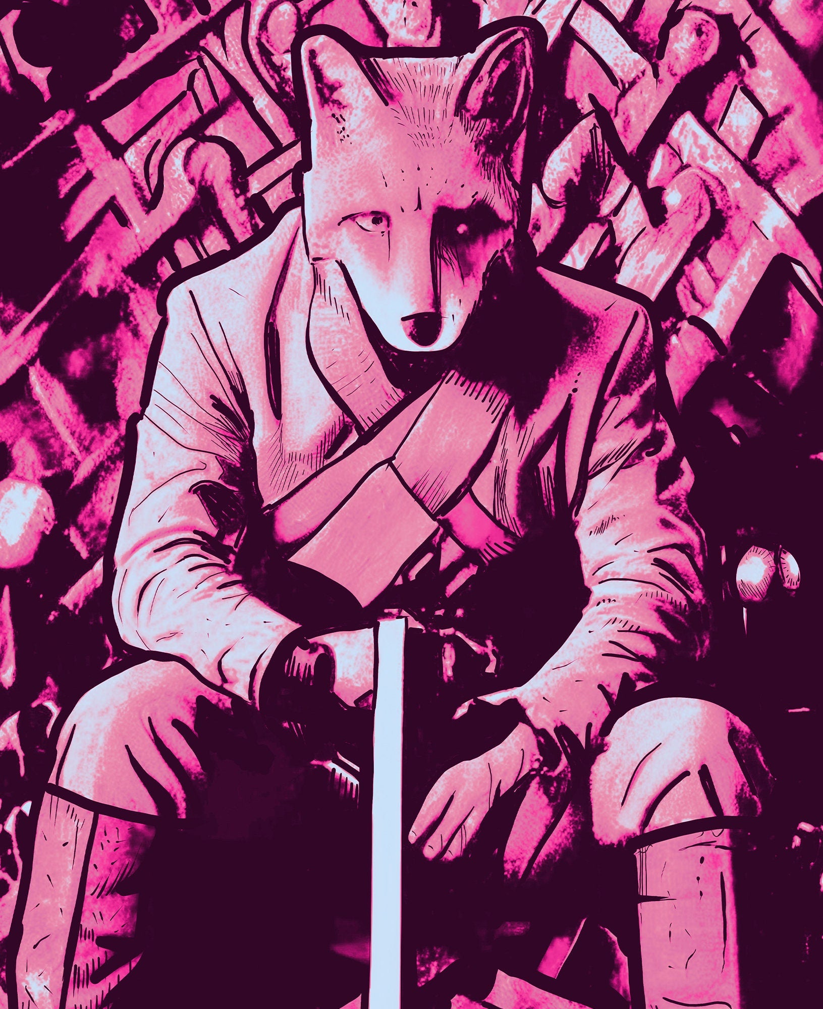 King of Swords- Tarot Card Print from the Green Menagerie Deck - The King of Swords Card Poster, No Frame