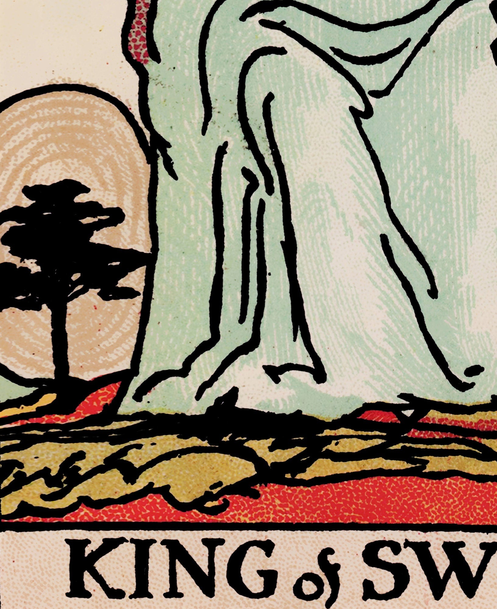 King of Swords- Tarot Card Print - The King of Swords Card Poster, No Frame