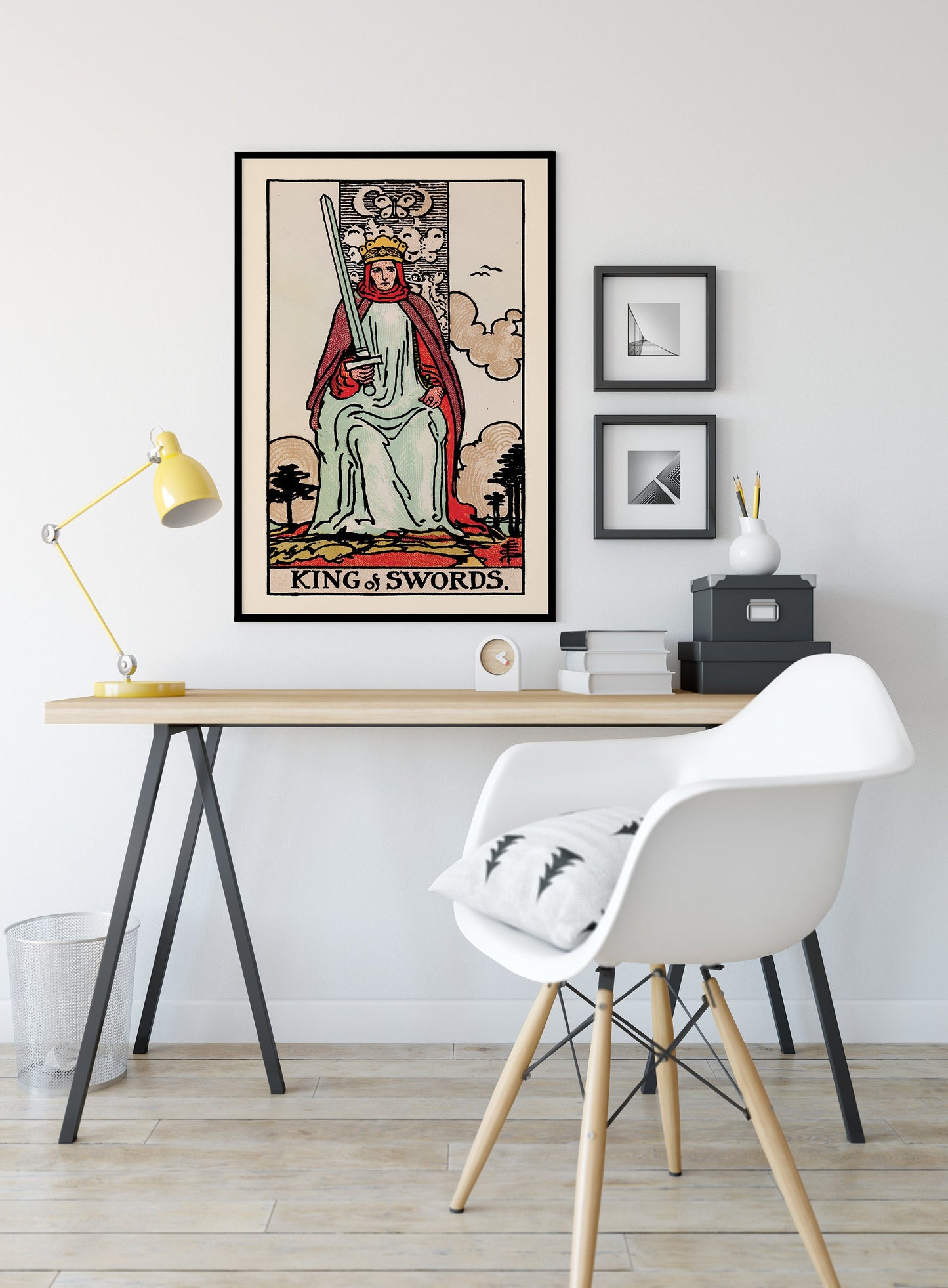King of Swords- Tarot Card Print - The King of Swords Card Poster, No Frame