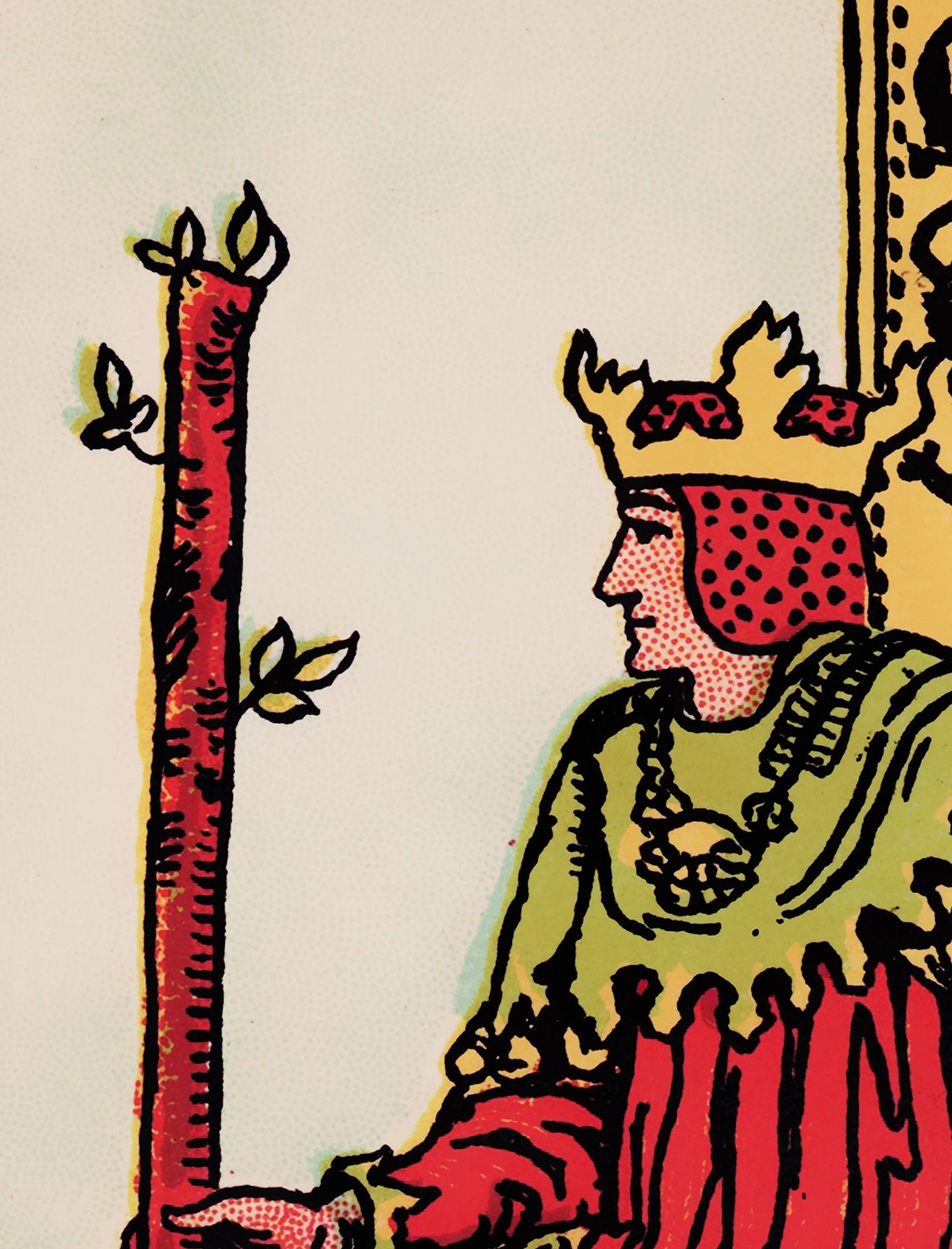 King of Wands- Tarot Card Print - The King of Wands Card Poster, No Frame