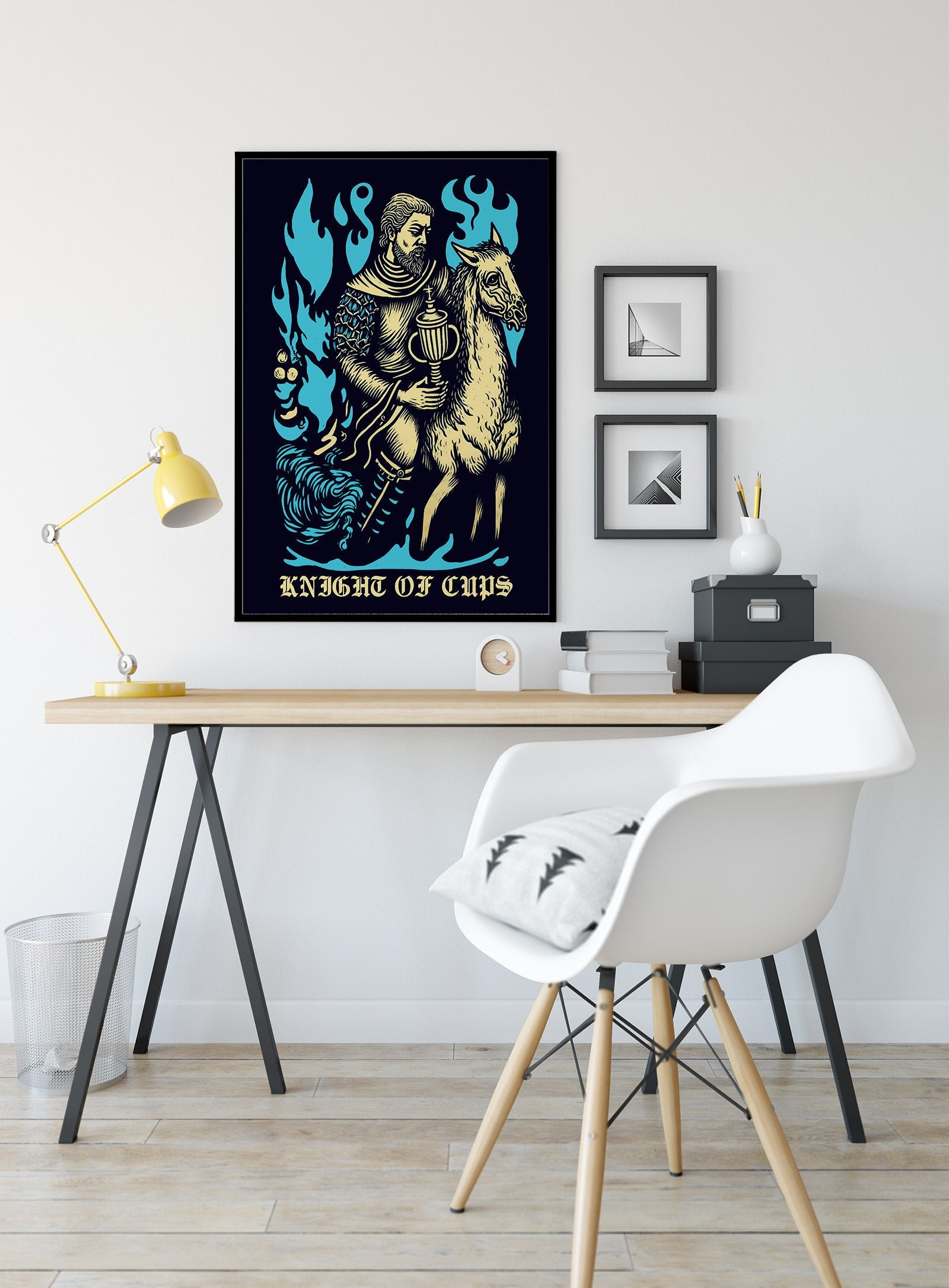 Knight of Cups- Tarot Card Poster- The Knight of Cups Card Print , No Frame