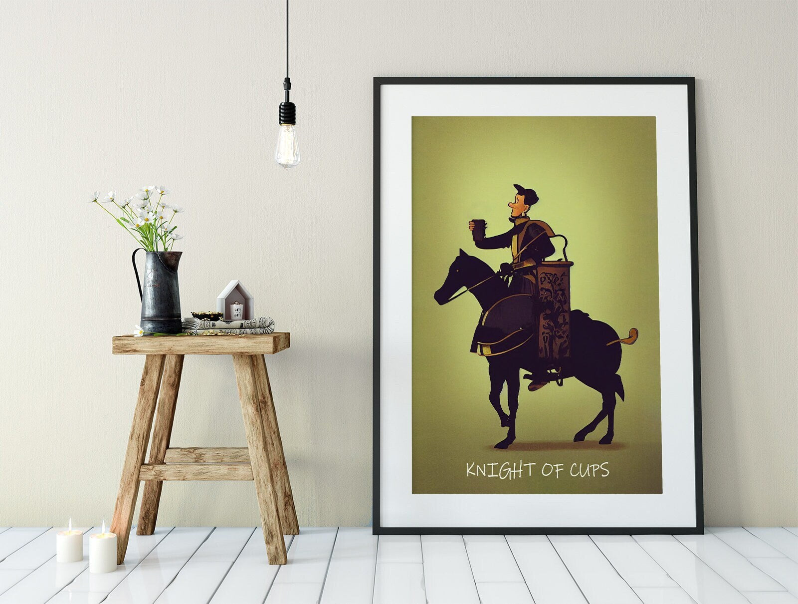 Knight of Cups- Tarot Card Print - The Knight of Cups Tarot Card Poster, No Frame