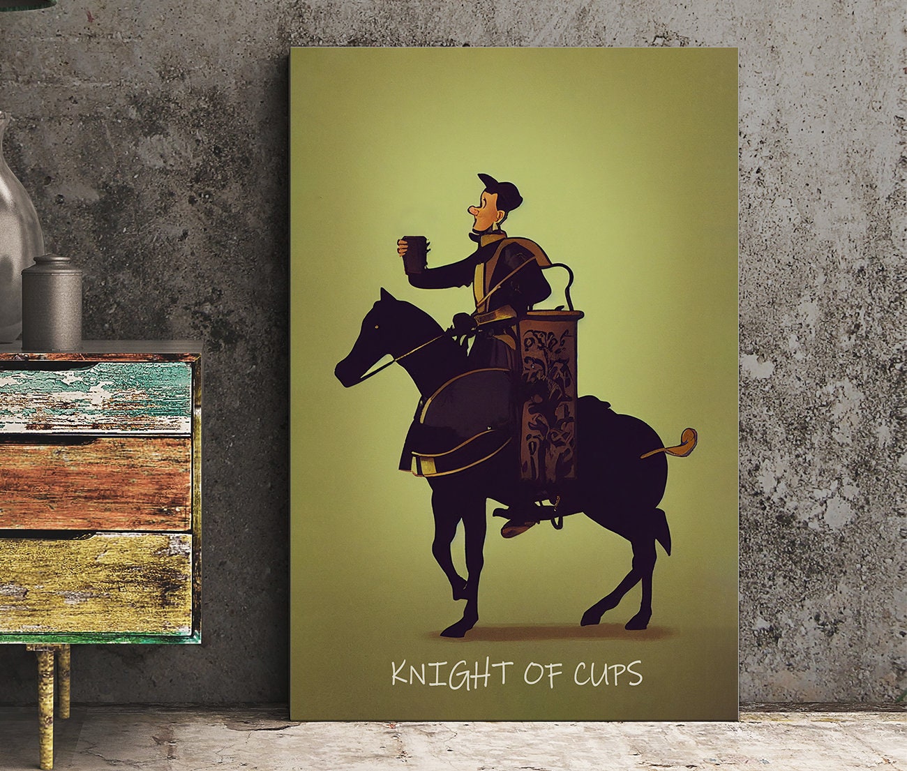 Knight of Cups- Tarot Card Print - The Knight of Cups Tarot Card Poster, No Frame